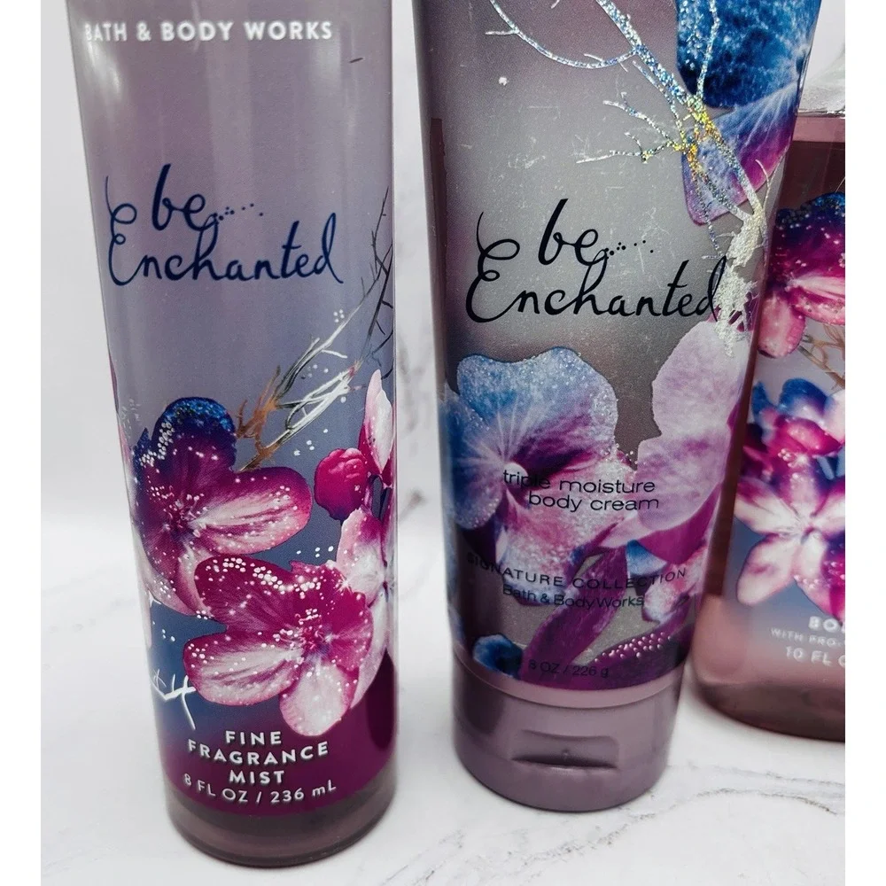 Bath & Body Works Be Enchanted 4pc Set Fragrance Mist Cream Lotion Wash New